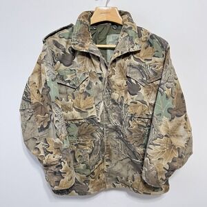 Vintage M-65 Field Coat Jacket Oak Real Tree Camouflage Size M Hunting Military